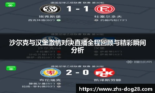 沙尔克与汉堡激情对决直播全程回顾与精彩瞬间分析